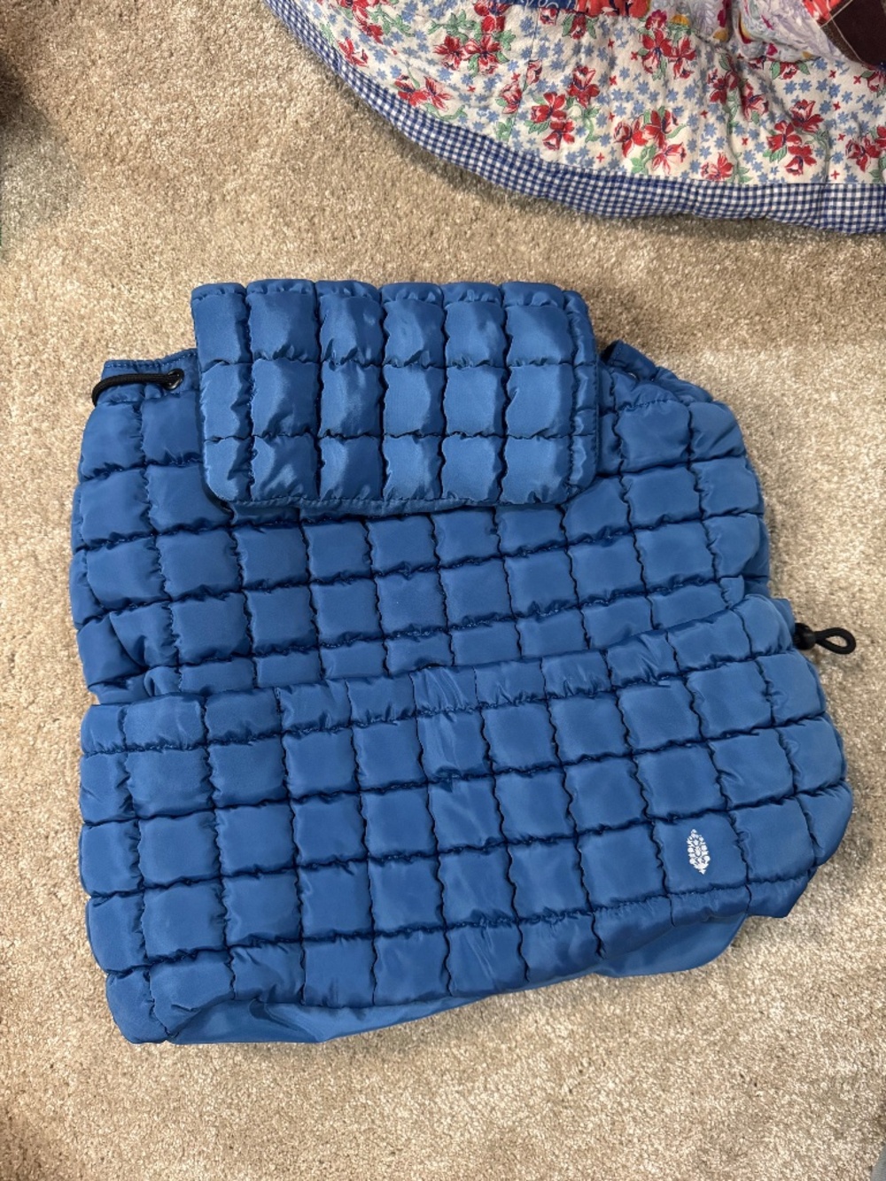 free people quilted puff backpack